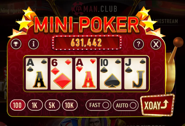Chiến Thuật Săn Hũ Jackpot Minigame Mini Poker Tại ManClub Cho Tân Thủ